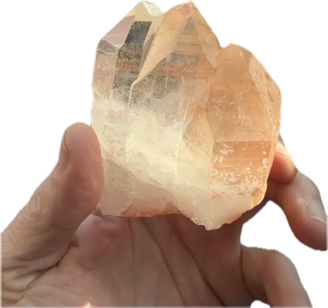 Kristall in Hand